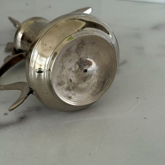 Vintage Middle Eastern Brass Coffee Pot With Engraved Details & Hinged Lid - Picture 6 of 6